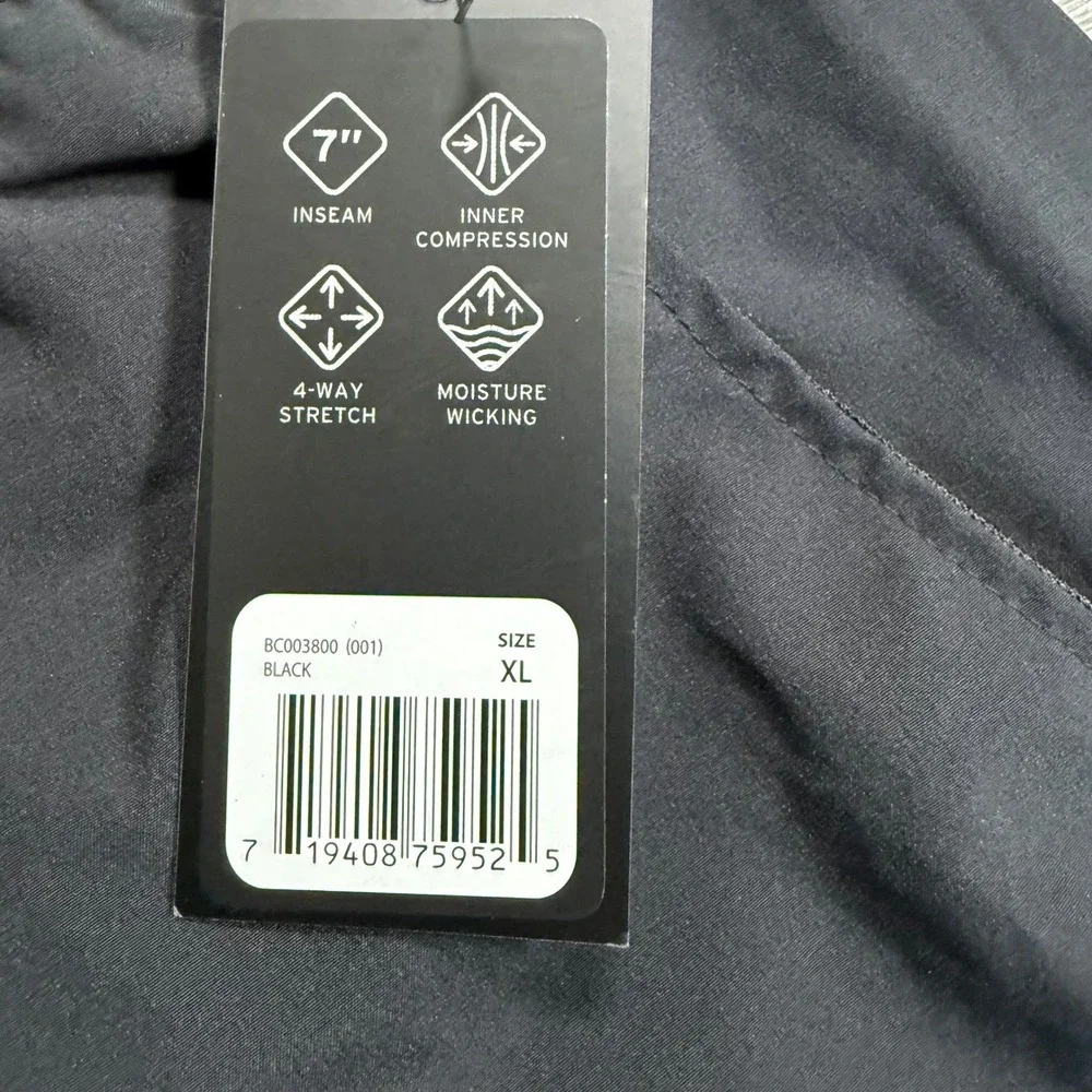 Balance Collection Mens Black 7 Inch Inseam Compression Liner Shorts XL BC003800 - Picture 4 of 7